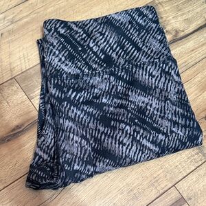 RBX Black and Gray Abstract Print Leggings